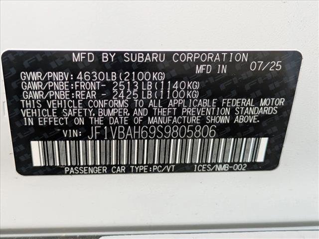 new 2025 Subaru WRX car, priced at $40,014