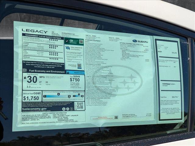 new 2025 Subaru Legacy car, priced at $29,261