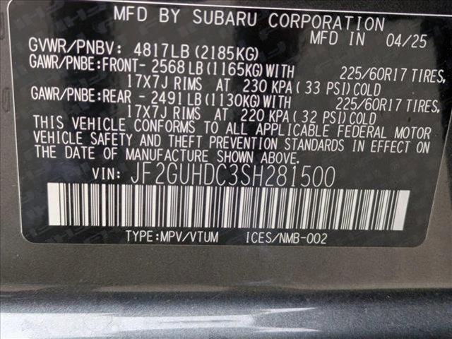 new 2025 Subaru Crosstrek car, priced at $32,576