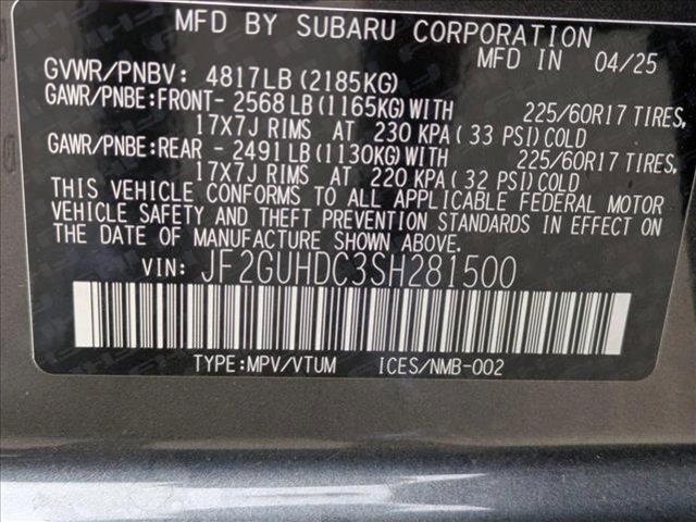 new 2025 Subaru Crosstrek car, priced at $30,593