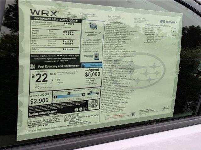 new 2025 Subaru WRX car, priced at $40,014