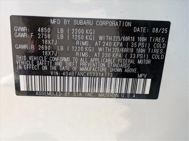 new 2025 Subaru Outback car, priced at $39,313