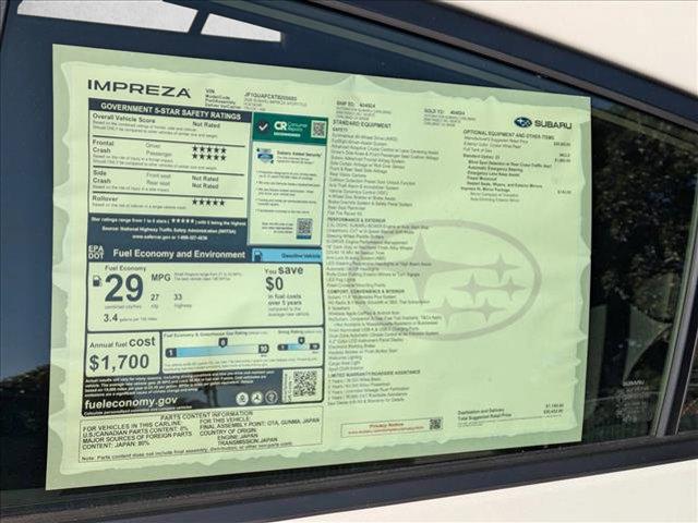 new 2026 Subaru Impreza car, priced at $30,432