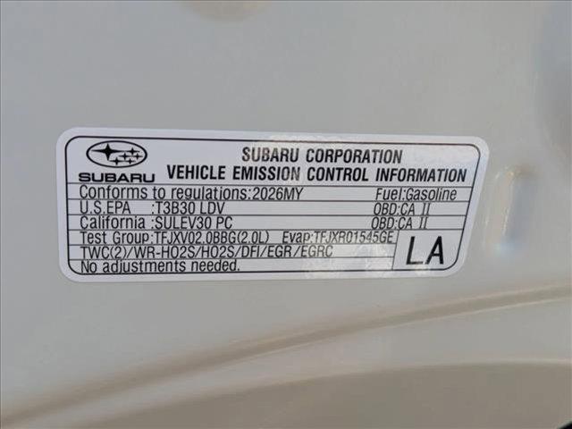 new 2026 Subaru Impreza car, priced at $30,432