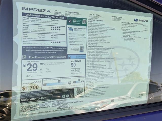 new 2026 Subaru Impreza car, priced at $30,432