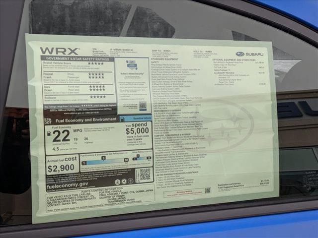 new 2025 Subaru WRX car, priced at $39,918