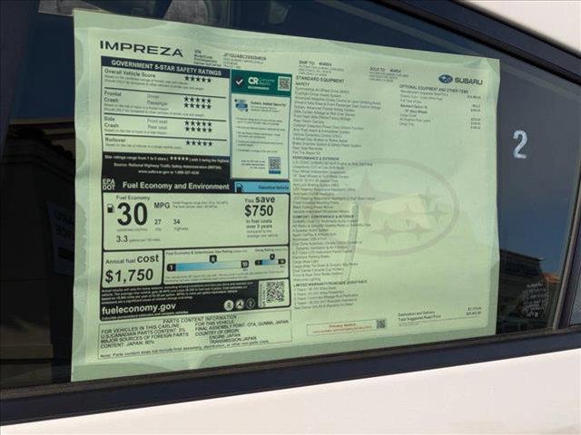 new 2025 Subaru Impreza car, priced at $25,078