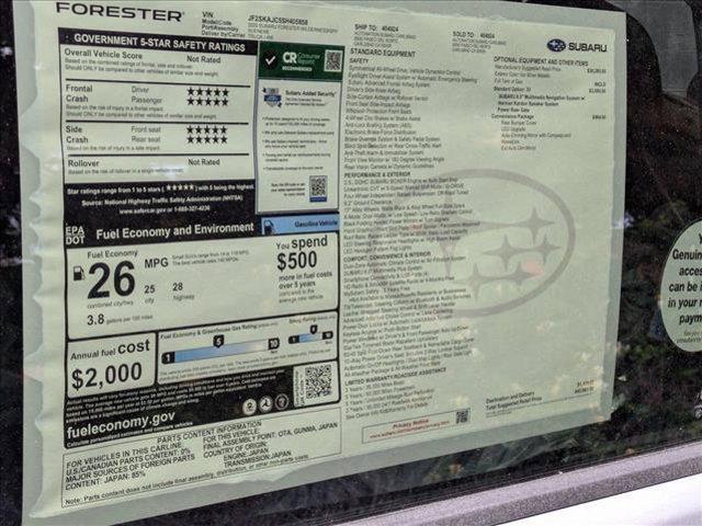 new 2025 Subaru Forester car, priced at $40,669