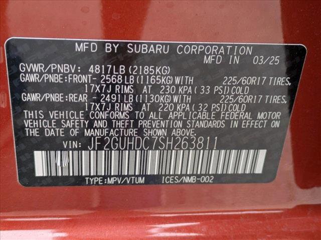 new 2025 Subaru Crosstrek car, priced at $31,527