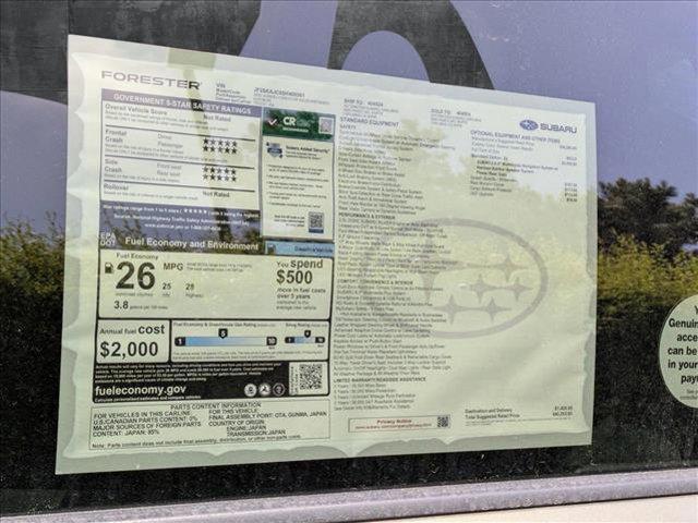 new 2025 Subaru Forester car, priced at $40,253