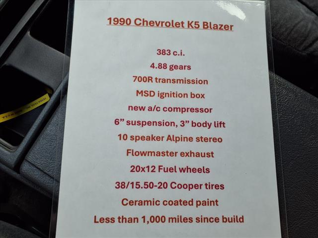 used 1990 Chevrolet Blazer car, priced at $59,988