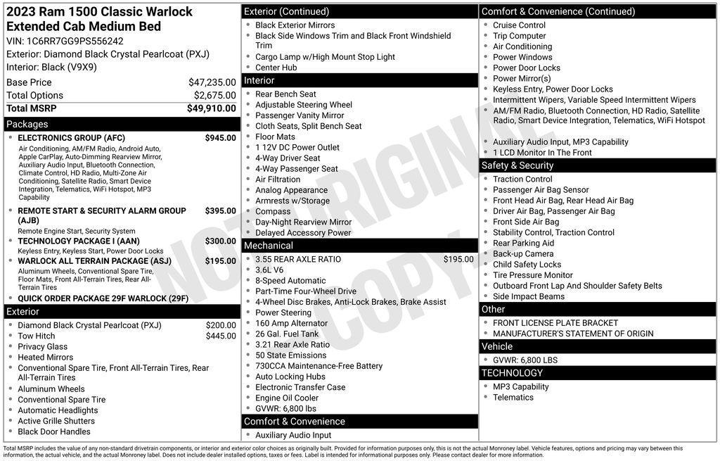 used 2023 Ram 1500 Classic car, priced at $31,995