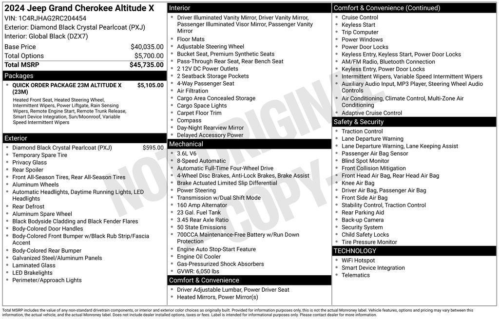 used 2024 Jeep Grand Cherokee car, priced at $35,295