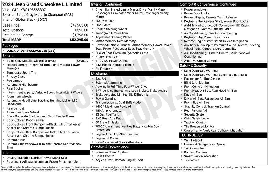 used 2024 Jeep Grand Cherokee L car, priced at $37,995