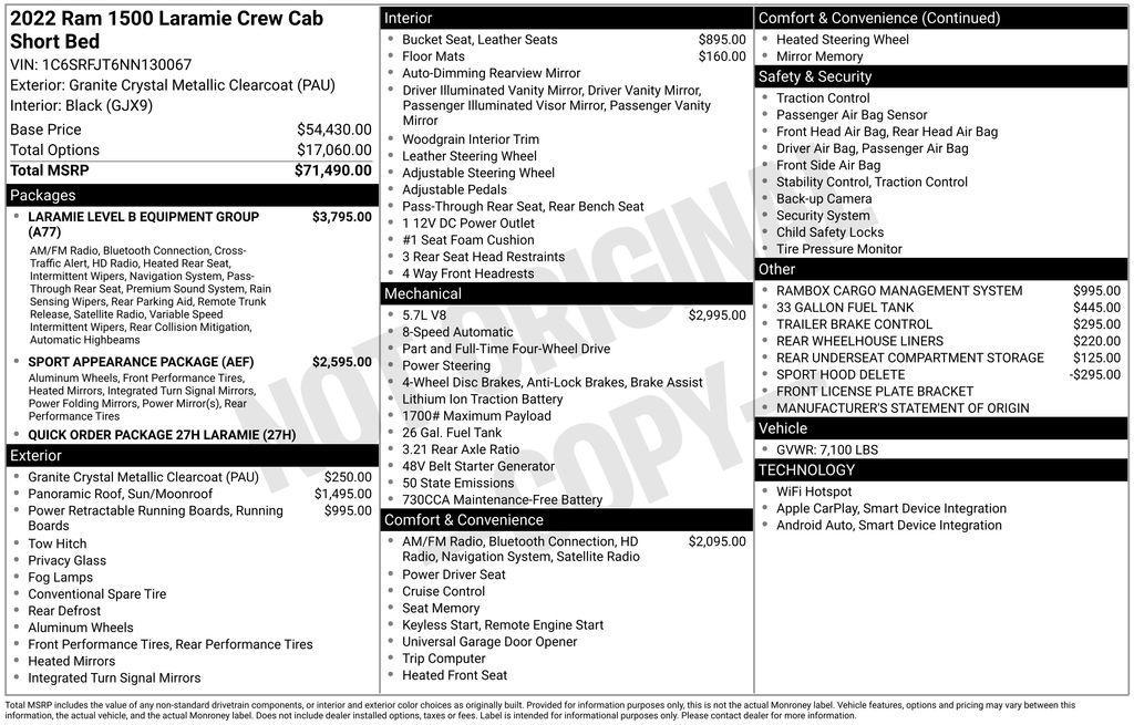 used 2022 Ram 1500 car, priced at $39,995