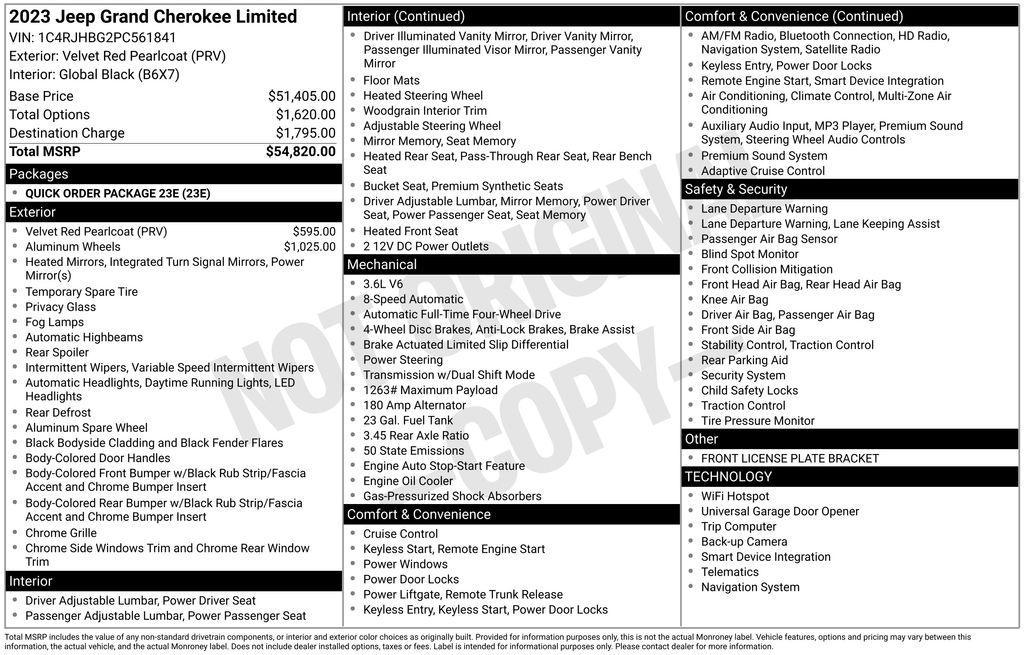 used 2023 Jeep Grand Cherokee car, priced at $36,495