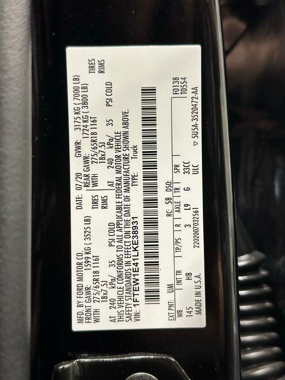 used 2020 Ford F-150 car, priced at $35,125