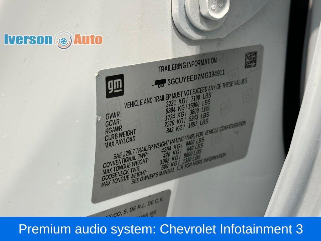 used 2021 Chevrolet Silverado 1500 car, priced at $38,725