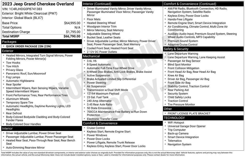 used 2023 Jeep Grand Cherokee car, priced at $37,525