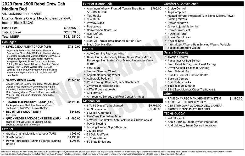 used 2023 Ram 2500 car, priced at $62,995