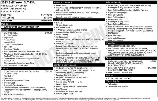 used 2023 GMC Yukon car, priced at $51,995