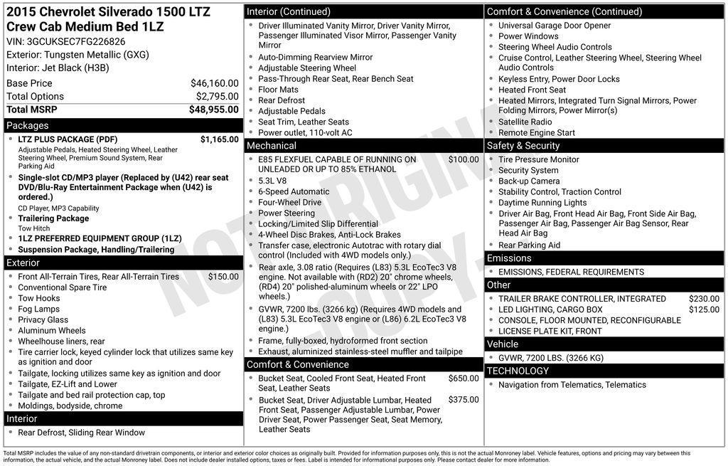 used 2015 Chevrolet Silverado 1500 car, priced at $17,995