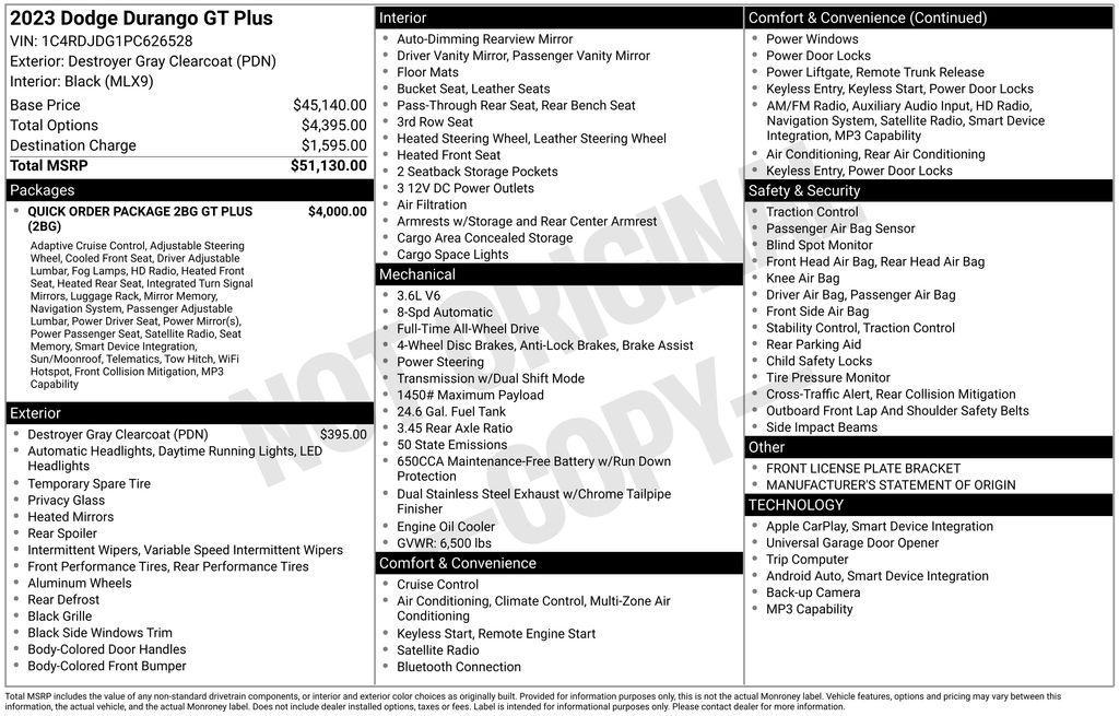 used 2023 Dodge Durango car, priced at $29,975