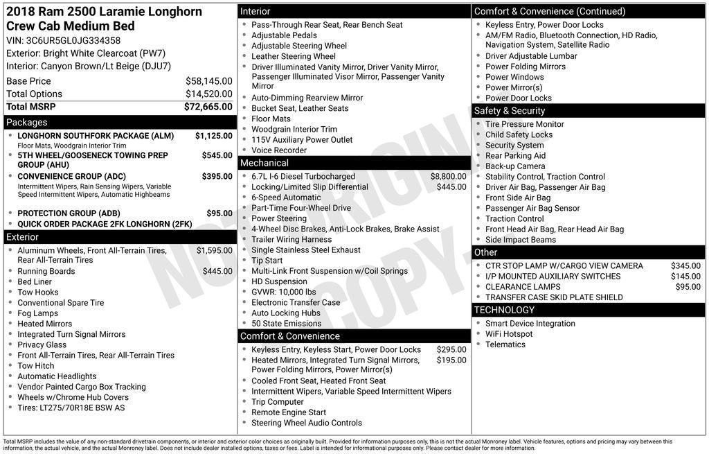 used 2018 Ram 2500 car, priced at $41,995