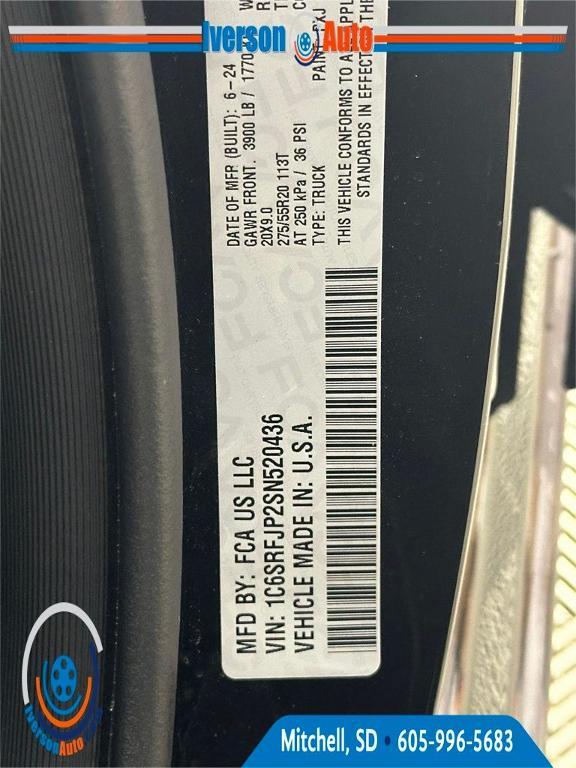 new 2025 Ram 1500 car, priced at $55,950