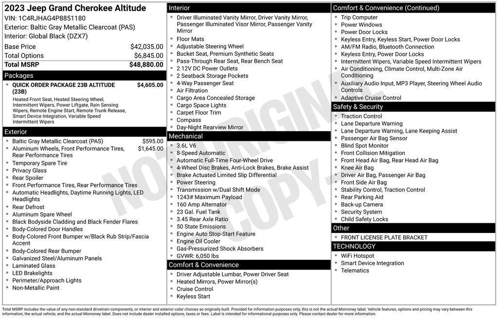 used 2023 Jeep Grand Cherokee car, priced at $32,995