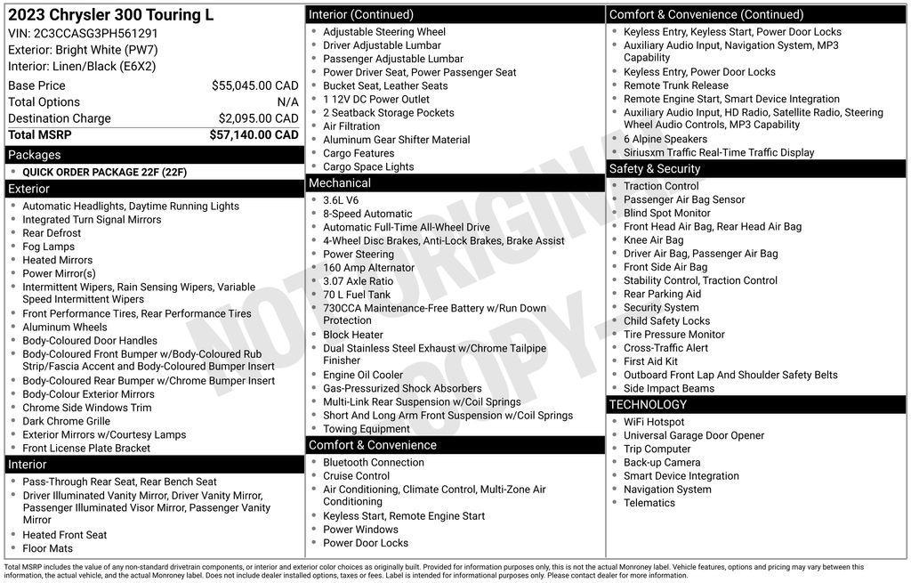 used 2023 Chrysler 300 car, priced at $31,995