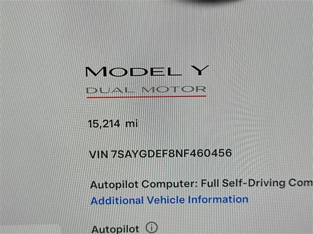 used 2022 Tesla Model Y car, priced at $32,500