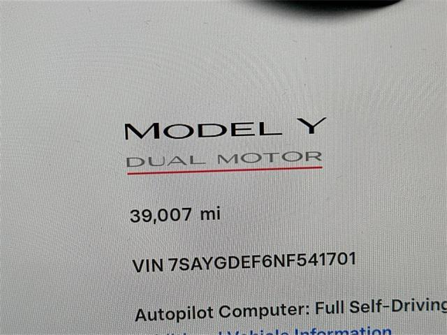 used 2022 Tesla Model Y car, priced at $31,000