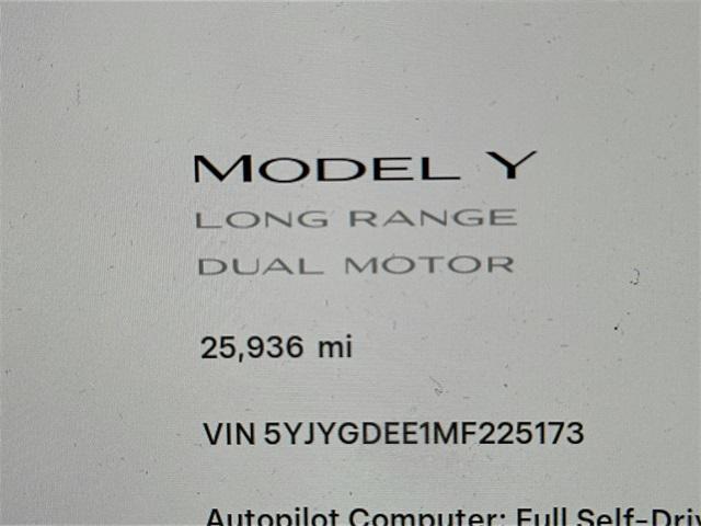 used 2021 Tesla Model Y car, priced at $28,500