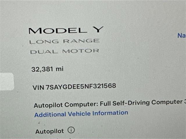 used 2022 Tesla Model Y car, priced at $27,000