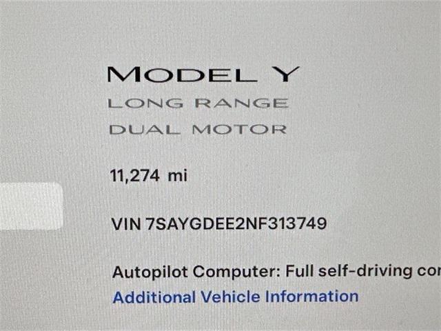 used 2022 Tesla Model Y car, priced at $34,500