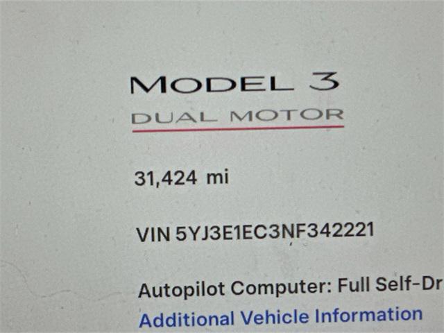 used 2022 Tesla Model 3 car, priced at $28,000