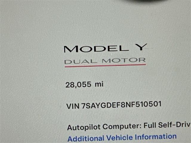 used 2022 Tesla Model Y car, priced at $31,000