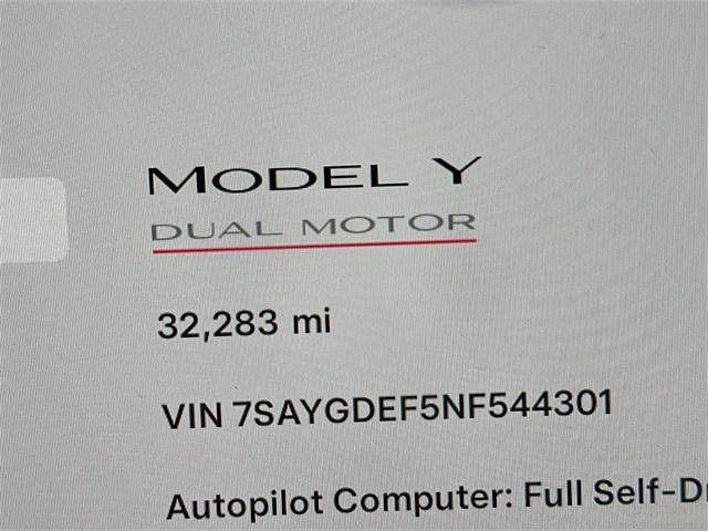 used 2022 Tesla Model Y car, priced at $31,500