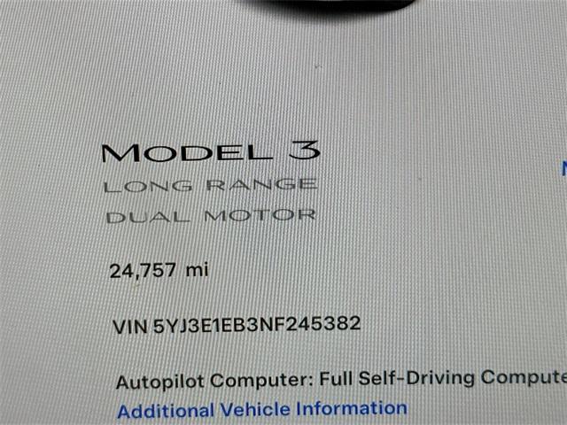 used 2022 Tesla Model 3 car, priced at $30,999