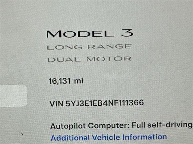 used 2022 Tesla Model 3 car, priced at $30,500