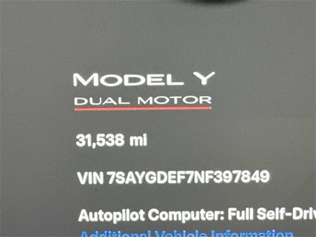 used 2022 Tesla Model Y car, priced at $32,500