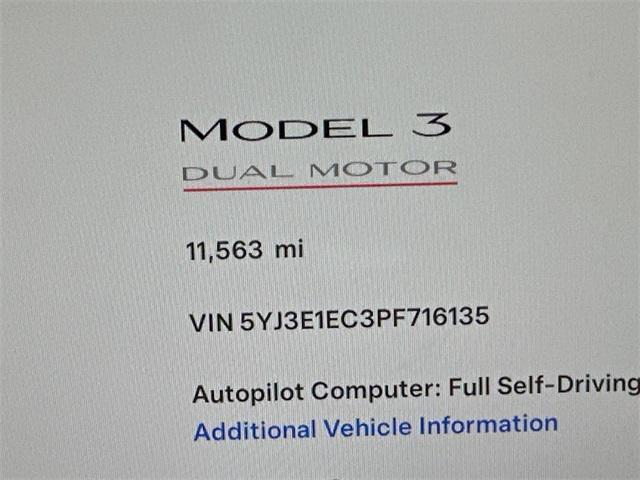 used 2023 Tesla Model 3 car, priced at $33,000