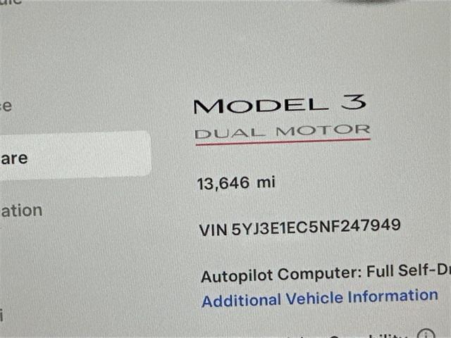 used 2022 Tesla Model 3 car, priced at $29,500