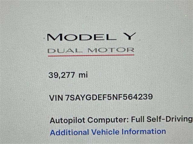 used 2022 Tesla Model Y car, priced at $31,500