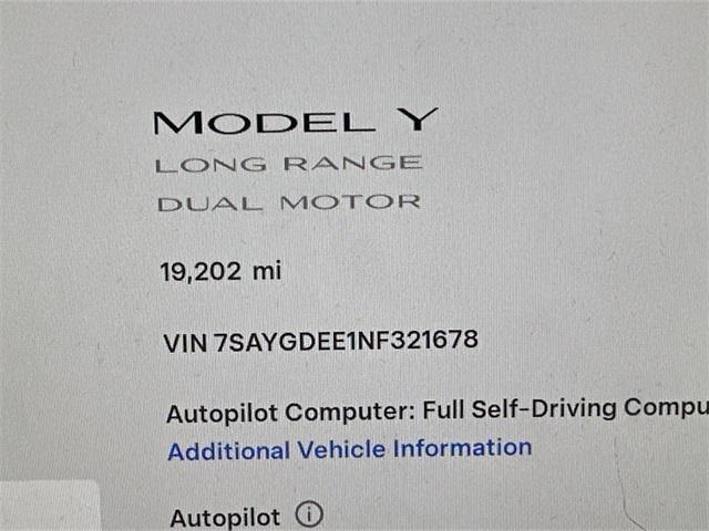 used 2022 Tesla Model Y car, priced at $31,000
