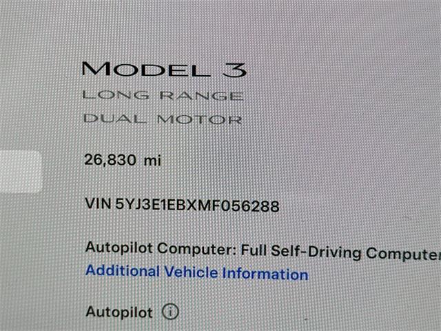 used 2021 Tesla Model 3 car, priced at $28,500