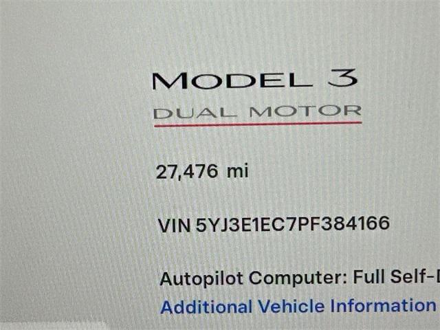 used 2023 Tesla Model 3 car, priced at $31,000