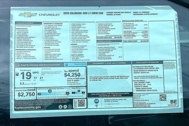 new 2025 Chevrolet Colorado car, priced at $40,535