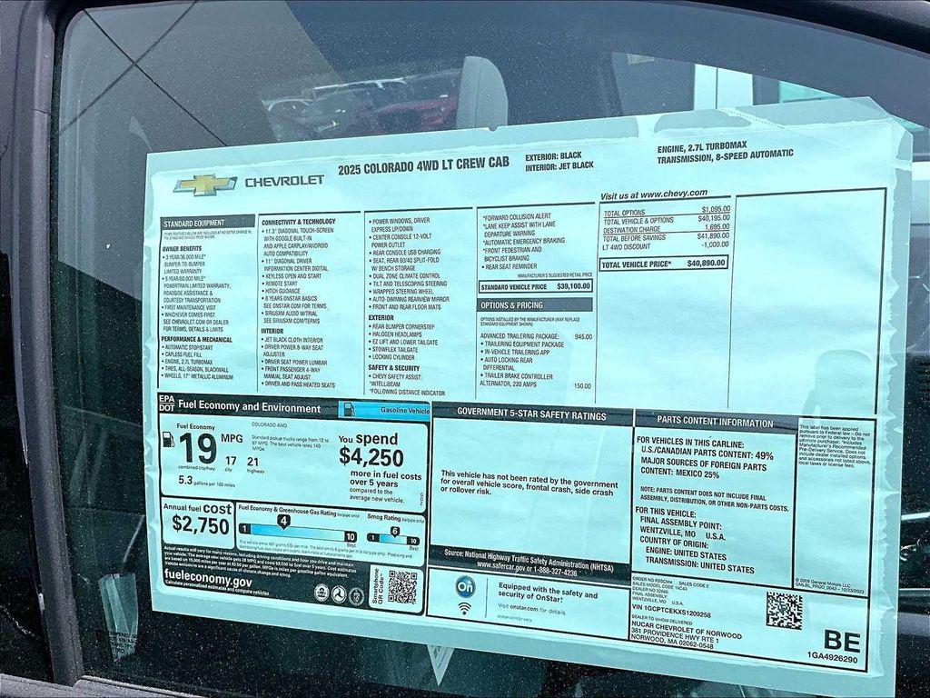 new 2025 Chevrolet Colorado car, priced at $38,890